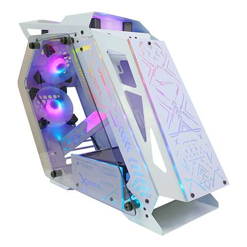 Gabinete Gamer Micro ATX/Mini ITX IR02 XZGAIRRGBW Blanco. - Gabinete Gamer Micro ATX/Mini ITX IR02 XZGAIRRGBW Blanco. -